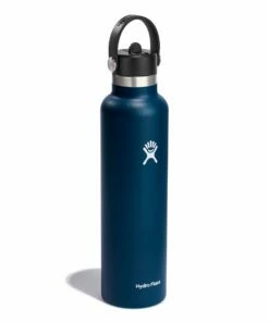 New β Hydro Flask Indigo 24-Oz. Straw Cap Stainless Steel Water Bottle For Home & Garden π